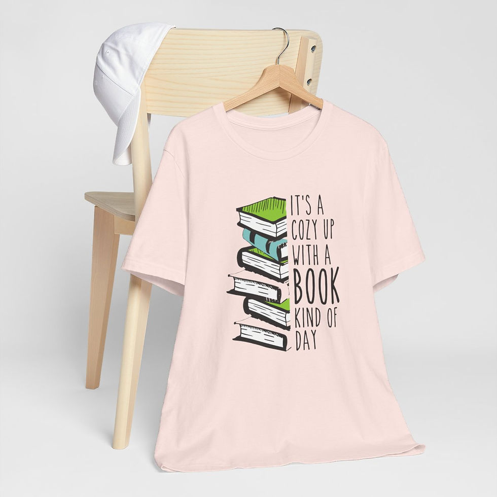 Thumbnail: Reading Lover T-Shirt Cozy Up with a Book Kinda Day Expressive Apparel Fun Gift
