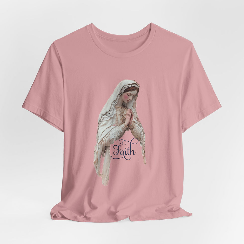 Thumbnail: Artistic T-Shirt Virgin Mary Praying Religious Catholic Faith Gift Mother Mary