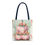 Thumbnail: Artistic Shabby Tote Bag Pink Mint Pumpkins Trendy Fall Expressive Gift