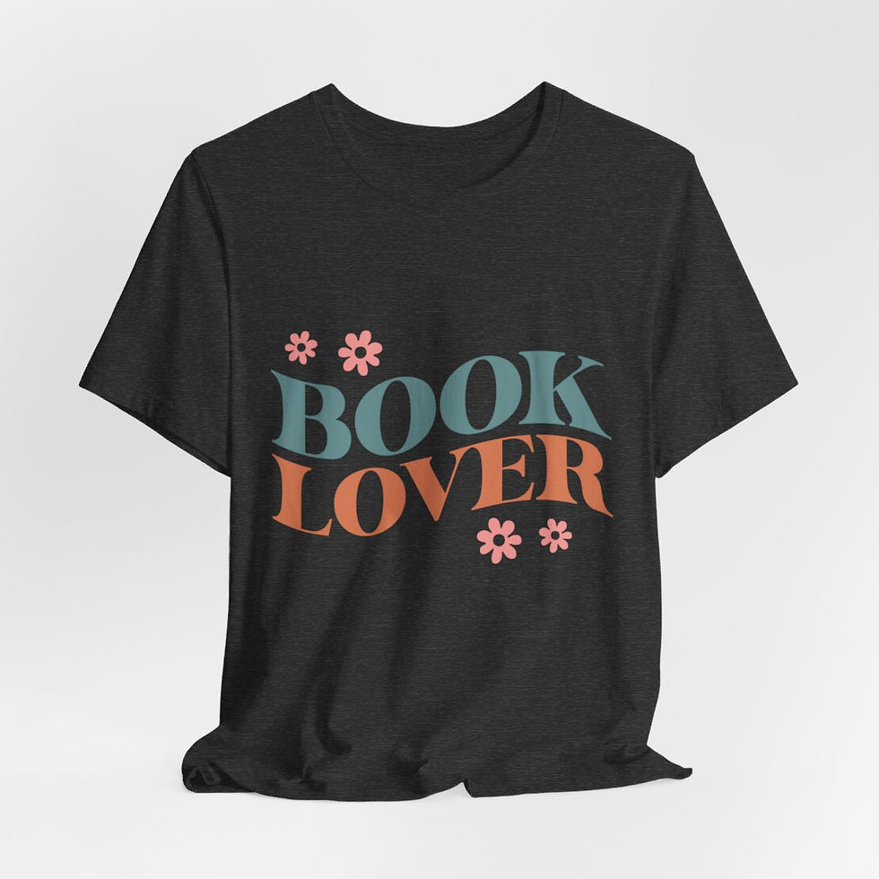 Thumbnail: Reading Theme T-Shirt Book Lover w/ Daisies Expressive Apparel Thoughtful Gifts