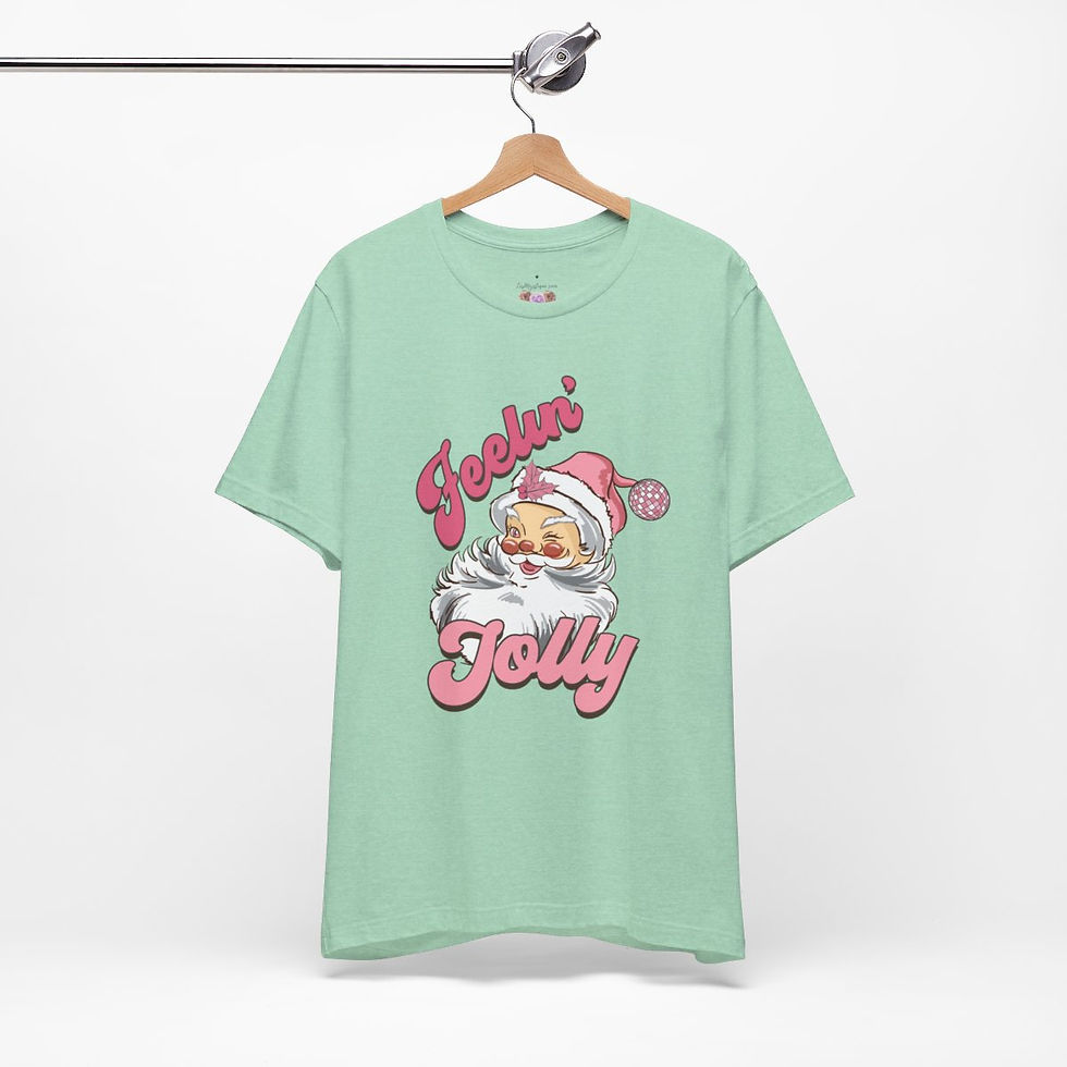 Thumbnail: Vintage Pink Santa Claus T-Shirt Retro Christmas Shirt Holiday Apparel & Gifts