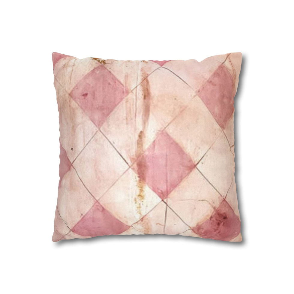 Thumbnail: Pink Shabby Distressed Virgin Mary Rose Throw Pillow cover Religious Home Decor 