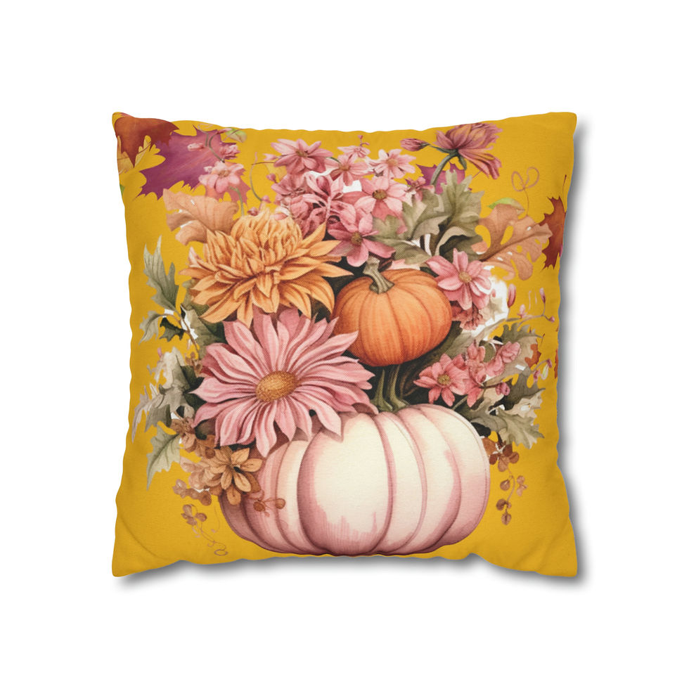 Thumbnail: Artistic Fall décor Farmhouse Autumn Throw Pillow cover Square Art Case