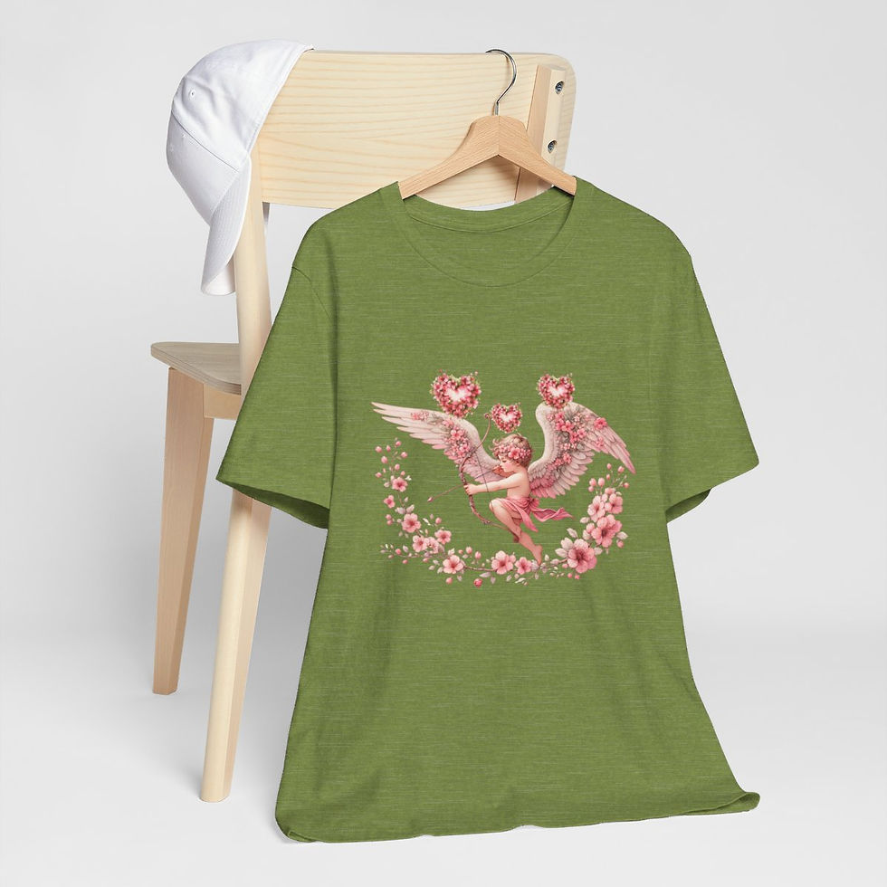 Thumbnail: Shabby Cherub T-Shirt Vintage Cupid Angel Tee Wearable Art Thoughtful Gifts