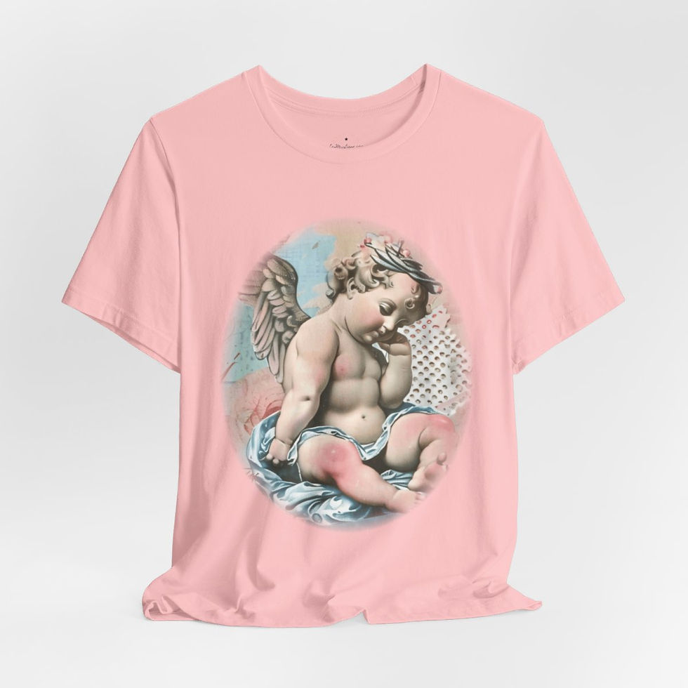 Thumbnail: Pastel French Shabby T-Shirt Vintage Cherub Angel Apparel Chic Artistic Gifts