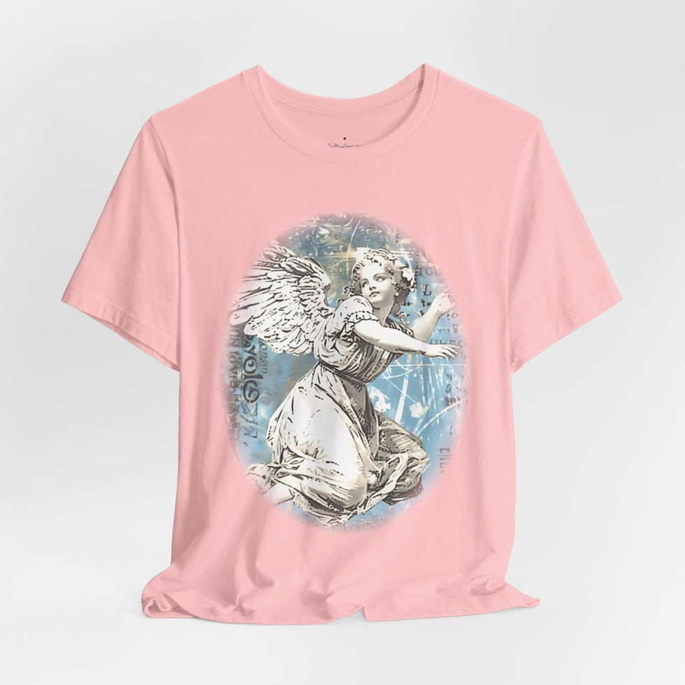 Thumbnail: Pastel French Shabby T-Shirt Vintage Cherub Angel Apparel Chic Artistic Gifts