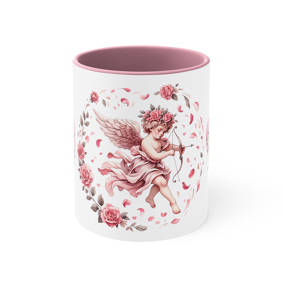 Thumbnail: Pink Cherub Cupid Coffee Mug Gifts of Love mug Thoughtful gifts Valentine's Day