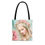 Miniatura: Shabby Virgin Mary Tote Bag Mother Mary Praying Pink Roses Serene Catholic Gift