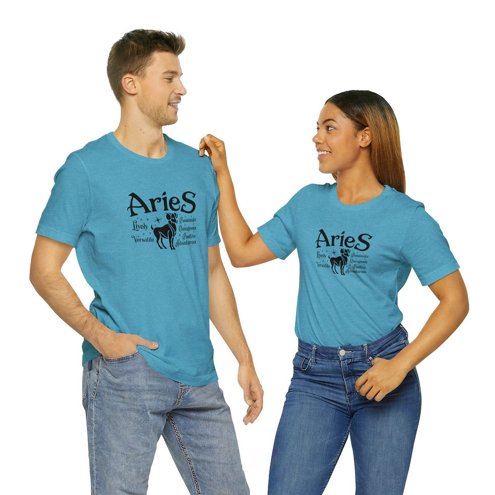 Thumbnail: Astrology T-Shirt Aries Metaphysical Themed Graphic Art Tee Trendy Gifts
