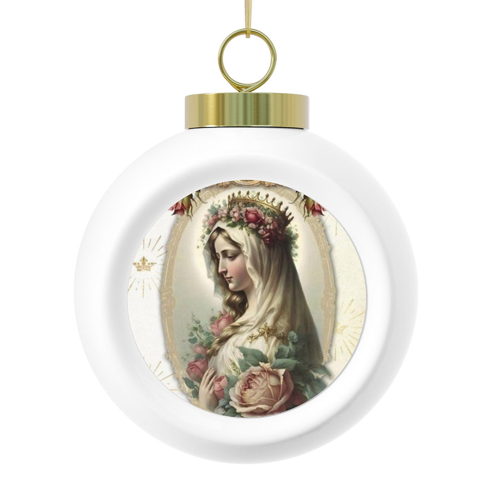 Thumbnail: Virgin Mary Christmas Ornament Ave Maria Religious Christmas Decor