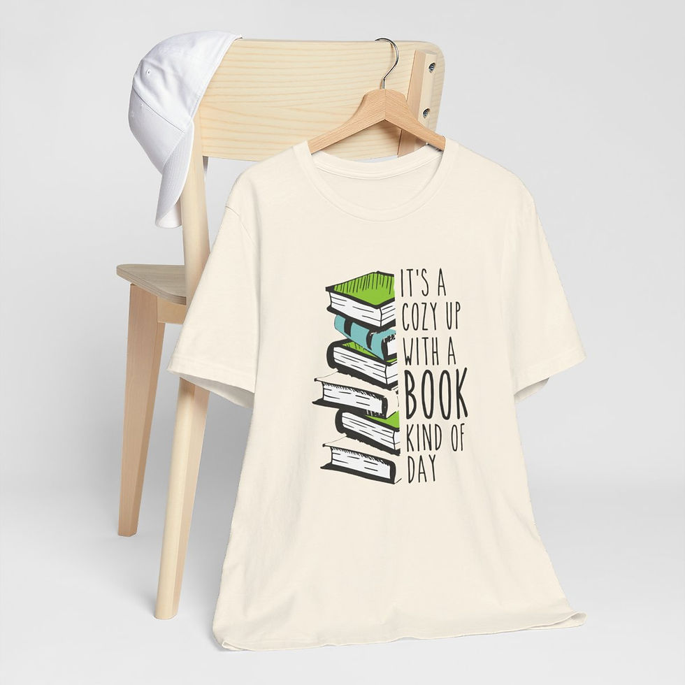 Thumbnail: Reading Lover T-Shirt Cozy Up with a Book Kinda Day Expressive Apparel Fun Gift
