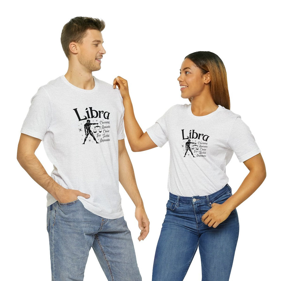 Thumbnail: Astrology T-Shirt Libra Metaphysical Themed Graphic Art Tee Trendy Gifts