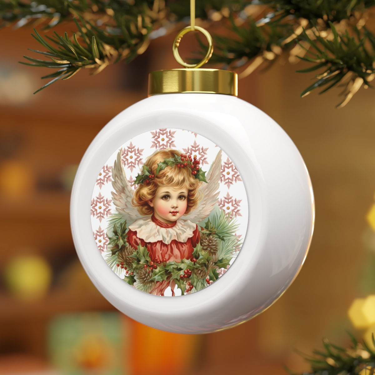 Artistic Ornament Victorian Angel Blessed Christmas Art Ornament Holiday Decor