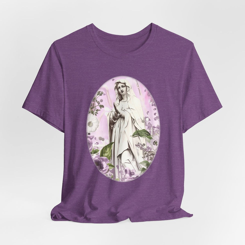Thumbnail: Vintage Virgin Mary T-Shirt Shabby Apparel Religious Art Tee Catholic Gifts