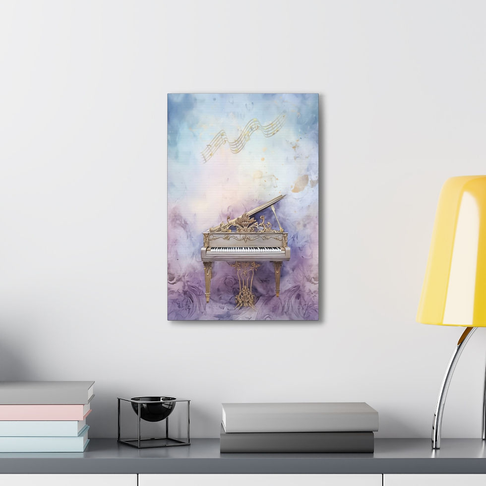 Thumbnail: Music Theme Canvas Art Piano Artwork Musical Instruments Artistic Decor 