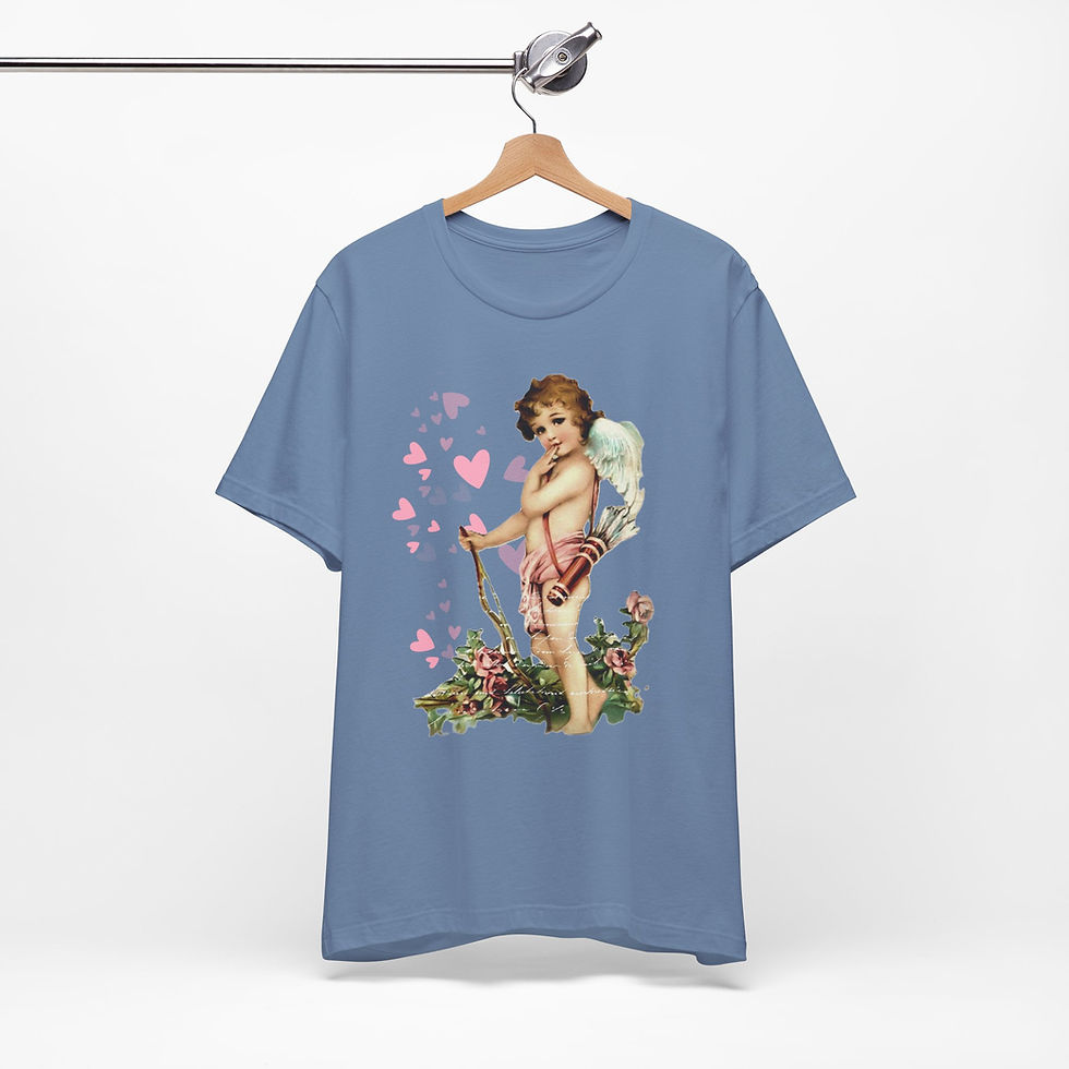 Thumbnail: Vintage Cupid T-Shirt Cherub Hearts Artistic Gift Shabby Valentine's Day Tee