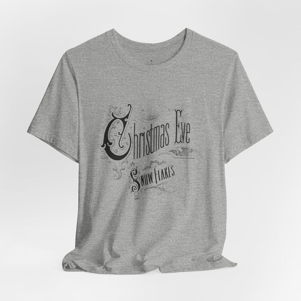 Thumbnail: Vintage Christmas Eve T-Shirt Victorian Snowflakes Nostalgic Graphic Art Apparel