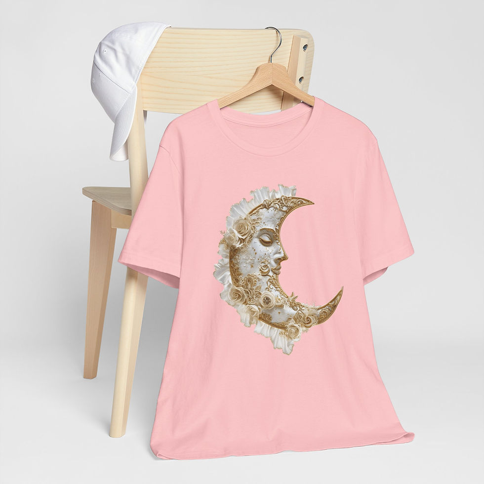 Thumbnail: Crescent Moon T-Shirt Vintage Celestial Victorian Boho Witchy Artistic Apparel