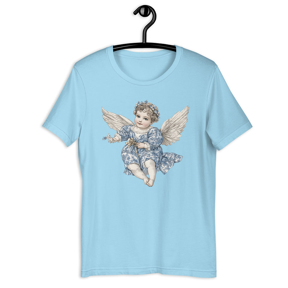 Thumbnail: Shabby Chic Cherub T-Shirt Artistic French Victorian Angel Wearable Art Gift