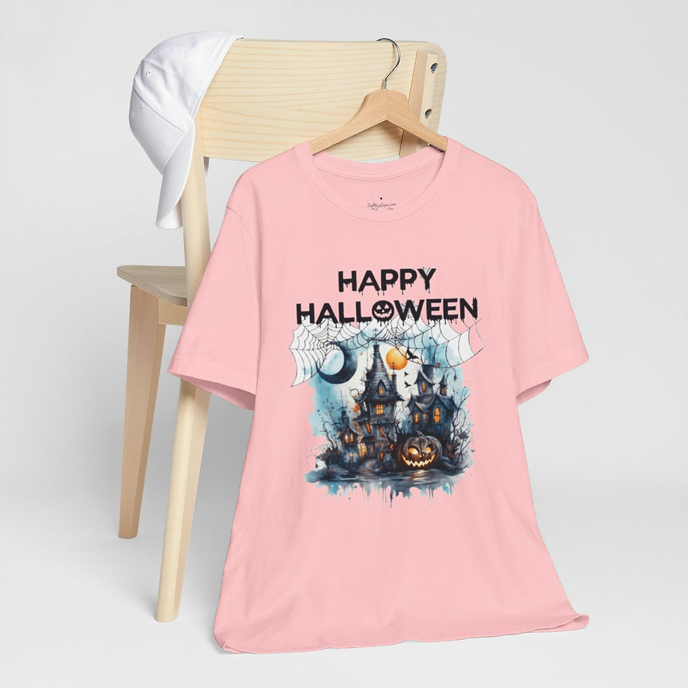 Thumbnail: Halloween T-Shirt Spooky Haunted House Art Fall Apparel Trendy Gift