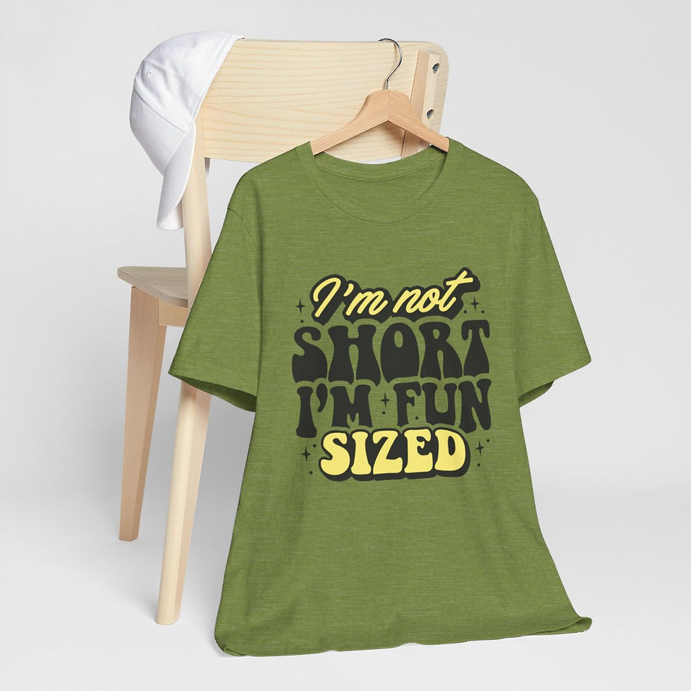 Thumbnail: Retro Sarcastic T-Shirt I'm Not Short I'm Fun Sized Expressive Funny Gifts