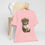 Miniatura: BOHO Cat T-Shirt Kitty with Flowers Art Tee Trendy Artistic Apparel