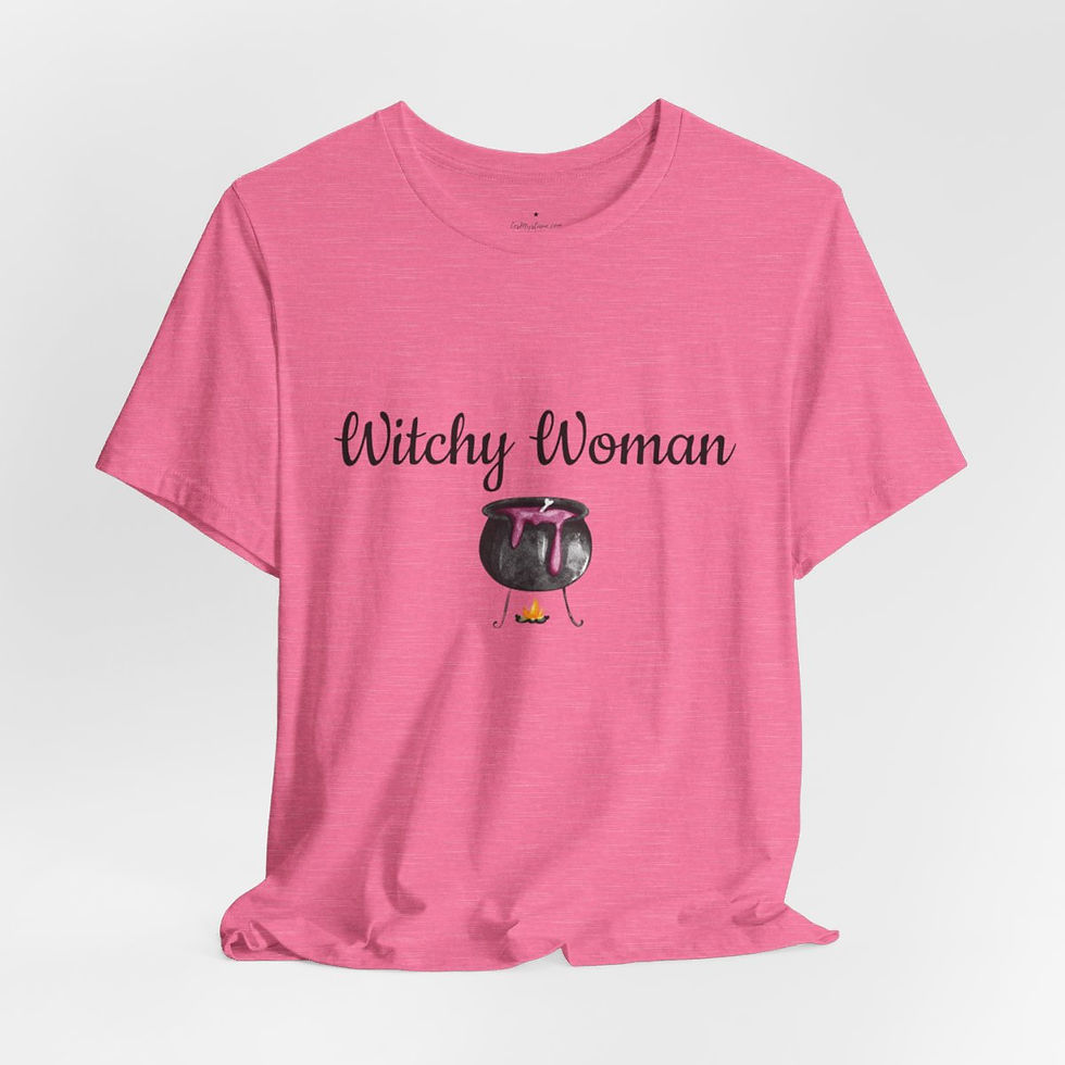 Thumbnail: Artistic T-Shirt Witchy Woman Cauldron Halloween Art Tee Trendy Apparel Fun Gift