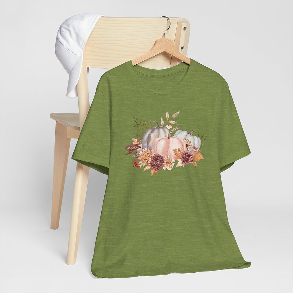 Thumbnail: Pastel Pumpkins T-Shirt Fall Autumn Art Tee Trendy Artistic Apparel
