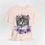 Miniatura: Artistic Cat T-Shirt Shabby Boho Kitten Art Cat Lover Gift