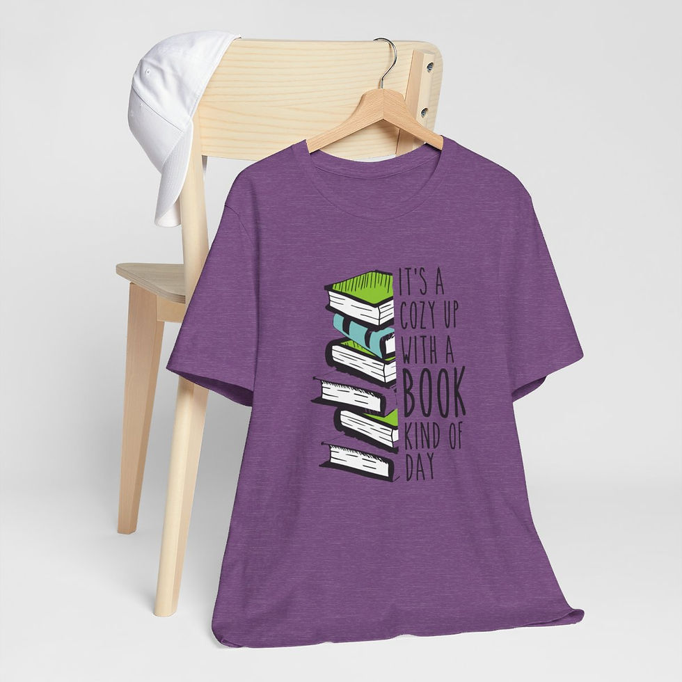 Thumbnail: Reading Lover T-Shirt Cozy Up with a Book Kinda Day Expressive Apparel Fun Gift