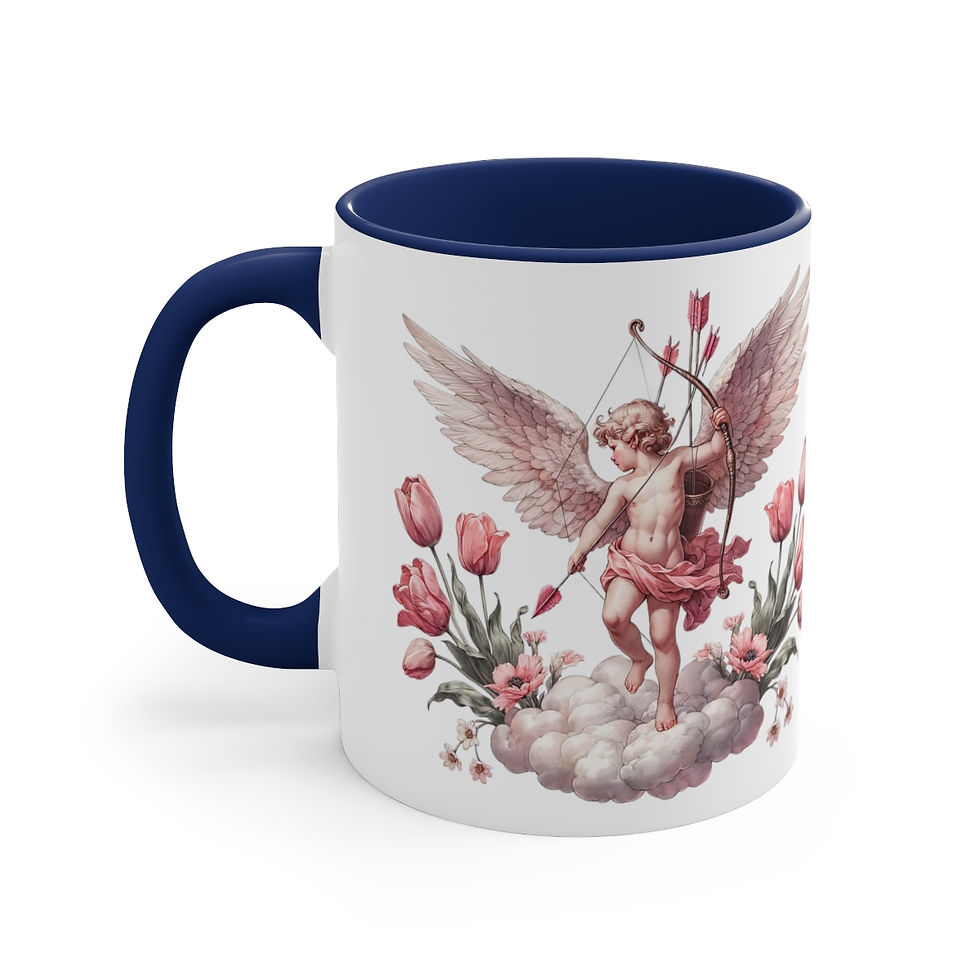 Thumbnail: Pink Cherub Cupid Coffee Mug Gifts of Love mug Thoughtful gifts Valentine's Day