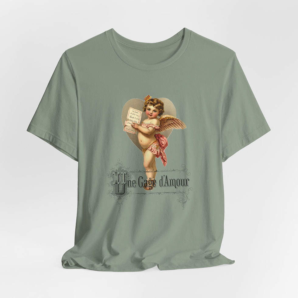 Thumbnail: Shabby French Cherub T-Shirt Cupid Pledge of Love Artistic Gift Valentine's Day 
