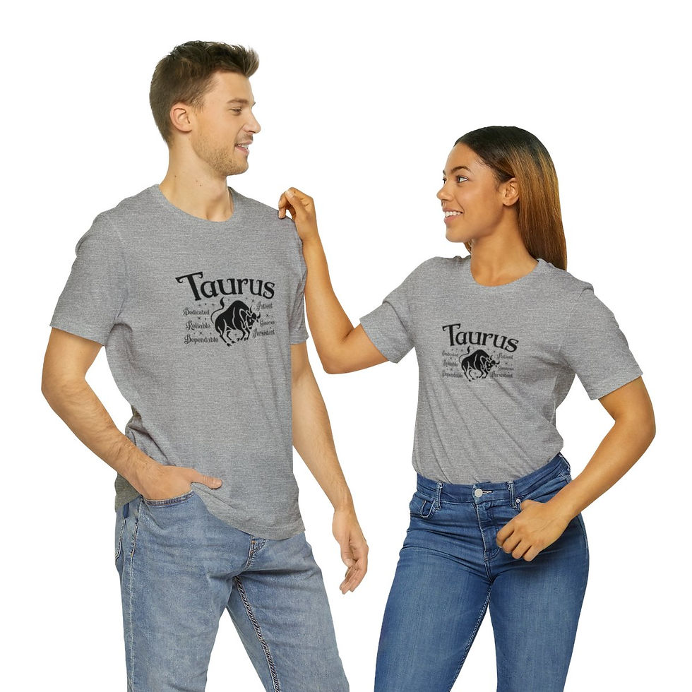 Thumbnail: Astrology T-Shirt Taurus Metaphysical Themed Graphic Art Tee Trendy Gifts