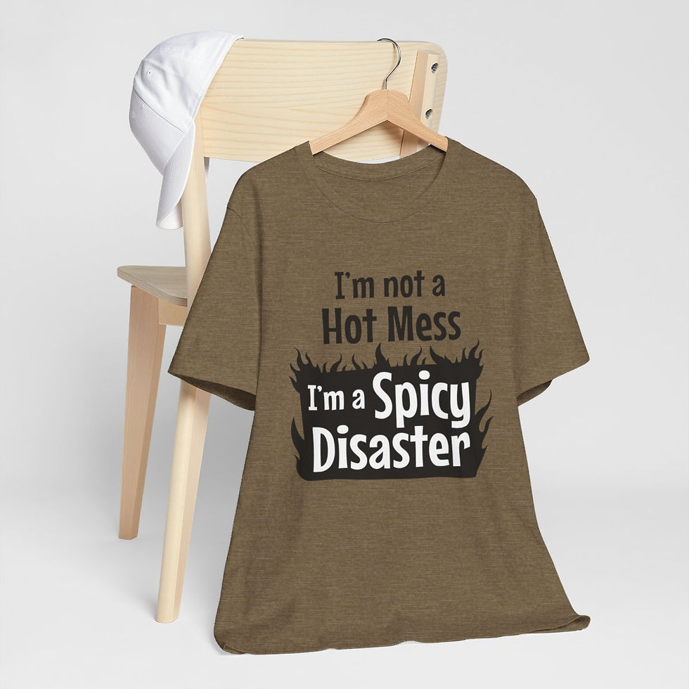 Thumbnail: Sarcastic T-Shirt Hot Mess Spicy Disaster Art Tee Artistic Apparel Fun Gifts
