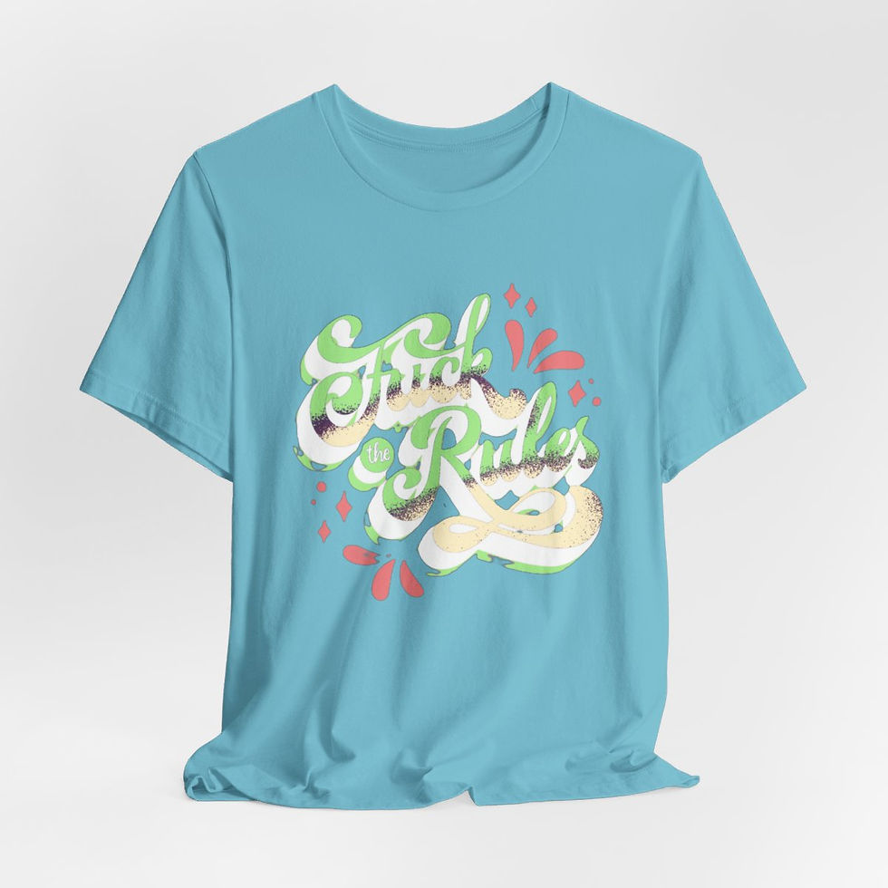 Thumbnail: Sarcastic Retro T-Shirt F*ck the Rules Adult Apparel Expressive Gifts