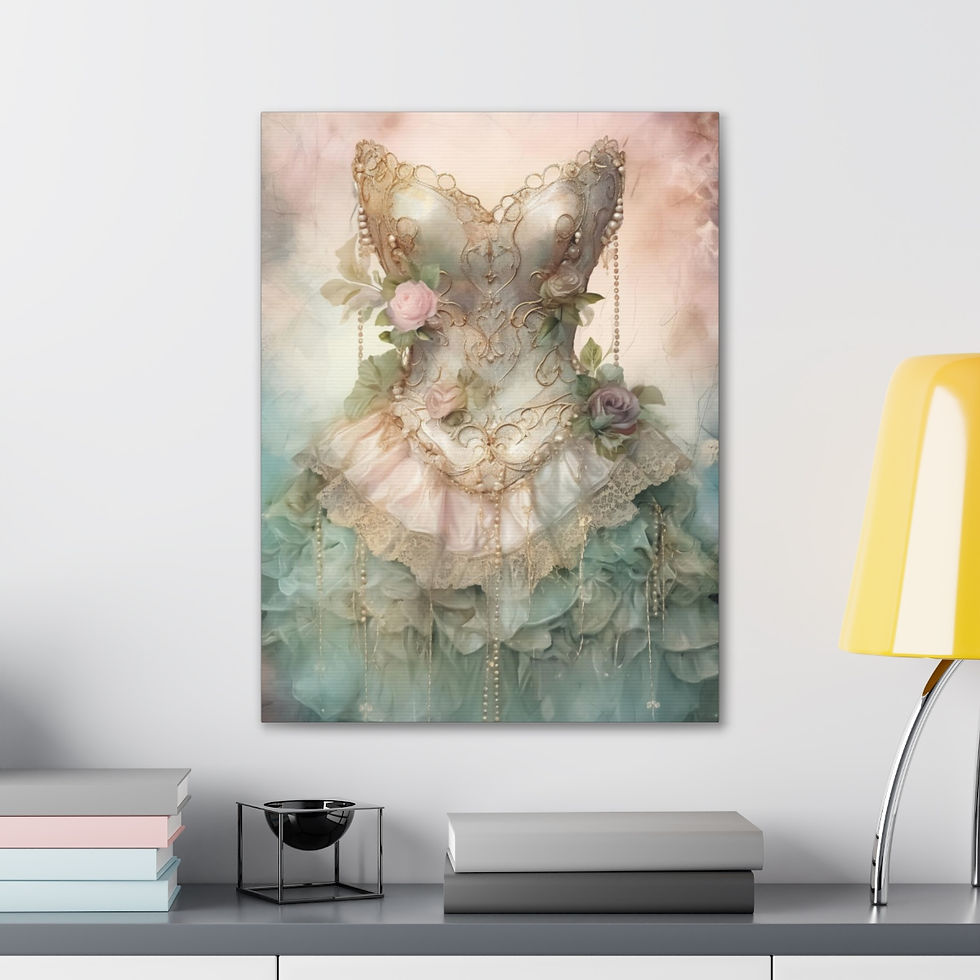 Thumbnail: Shabby Canvas Art Dance Fashion Theme Artwork Artistic Wall Decor 