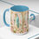 Miniatura: Shabby Virgin Mary Coffee Mug Pink Blue Mother Mary Lourdes Religious Art Gifts
