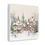 Miniatura: Shabby Snowy Village Victorian Houses Art Canvas Wrap Christmas Decor 