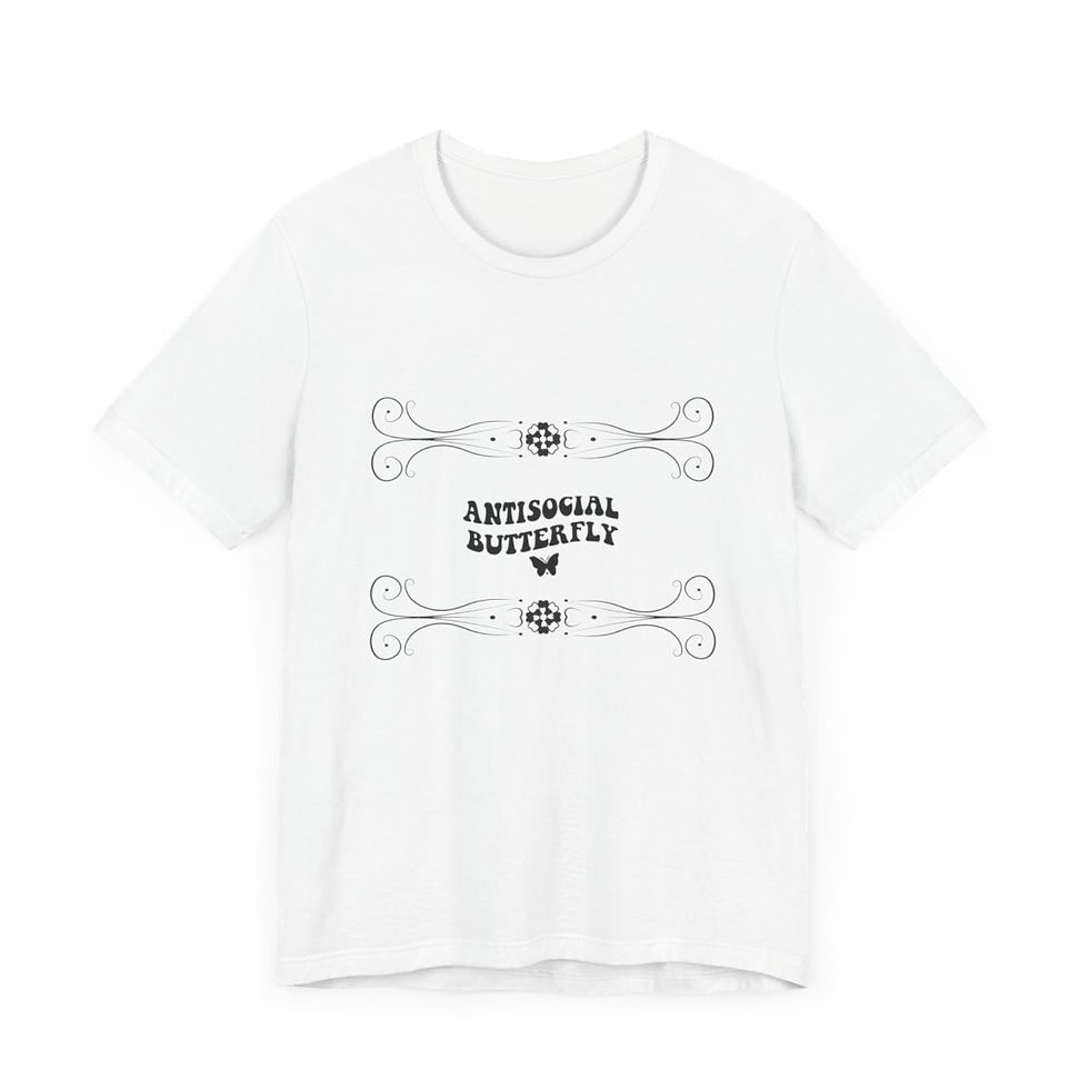 Thumbnail: Sarcastic T-Shirt Anti Social Butterfly Retro Art Tee Artistic Apparel Fun Gifts