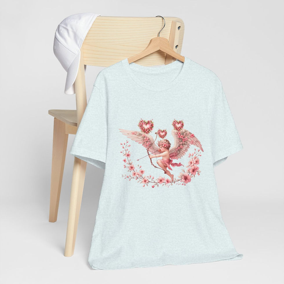 Thumbnail: Shabby Cherub T-Shirt Vintage Cupid Angel Tee Wearable Art Thoughtful Gifts