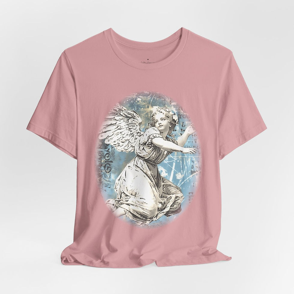 Thumbnail: Pastel French Shabby T-Shirt Vintage Cherub Angel Apparel Chic Artistic Gifts