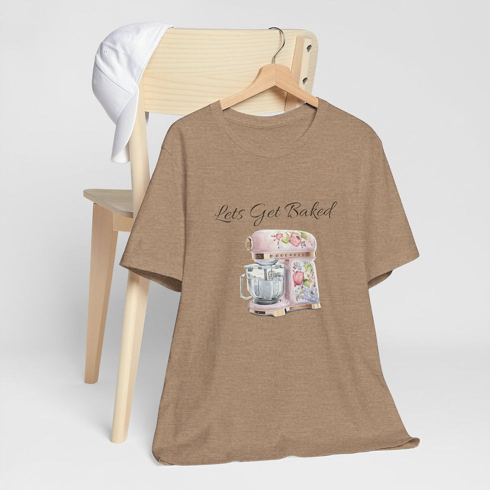 Thumbnail: Art T-Shirt Lets Get Baked Shabby Retro Baking Theme Apparel Artistic Gifts