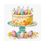Thumbnail: Shabby Spring Kitchen Art Print Floral Cake Easter Eggs Cottage Seasonal Decor