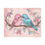 Miniatura: Shabby Birds Art Print French Bird Pink Romantic Spring Wall Decor Bird Lover 