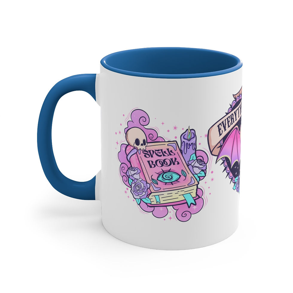 Thumbnail: Spell Book Coffee Mug Everything Will Be Okay Metaphysical Theme Witchy gifts 