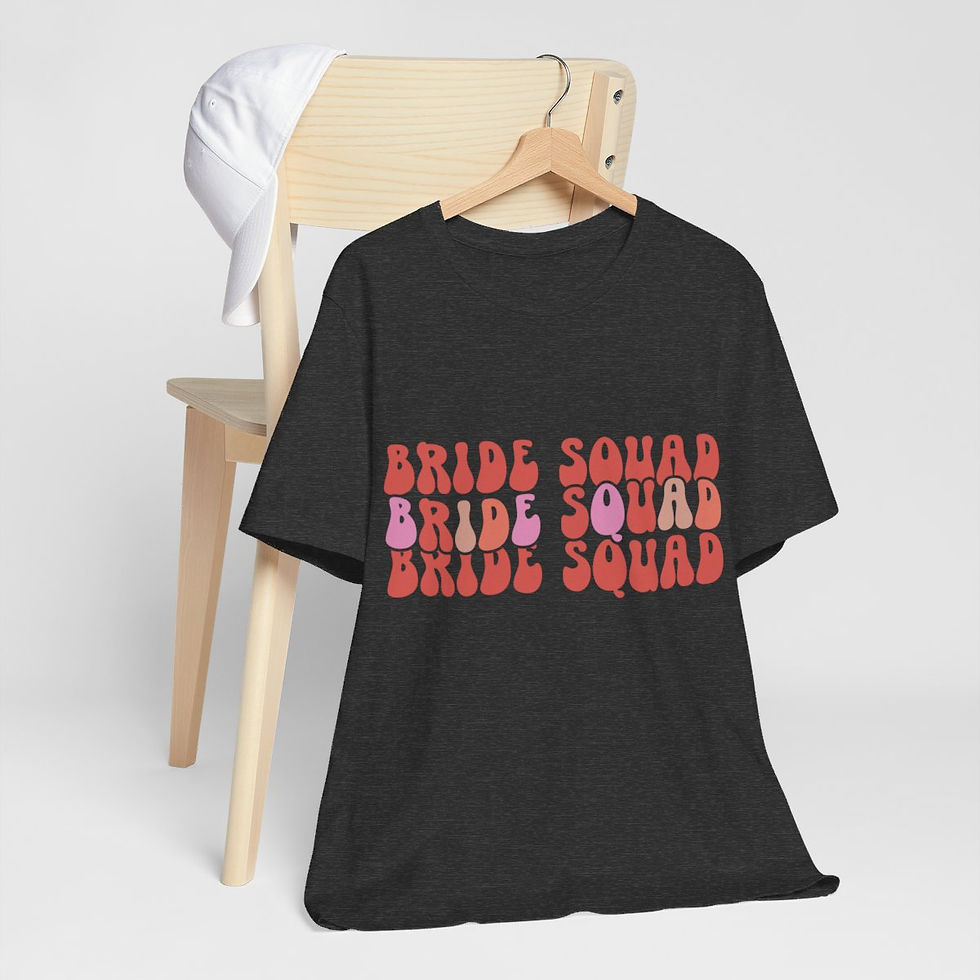Thumbnail: Bride Squad T-Shirt Bridesmaid Bachelorette party Retro Art Expressive Gifts