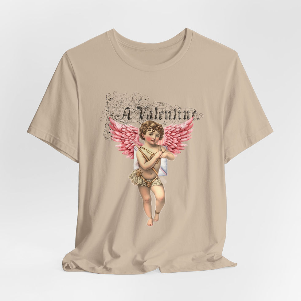 Thumbnail: Vintage Cupid T-Shirt Shabby French Angel A Valentine Artistic Gift Romantic Tee
