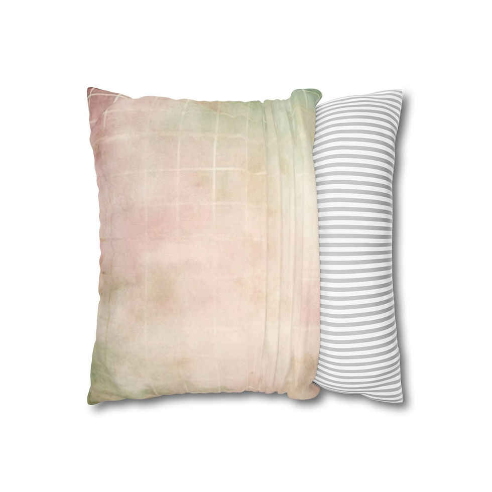Thumbnail: Shabby Virgin Mary Throw Pillow cover Lavender Pastel Art Catholic Faith Decor