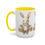 Miniatura: Artistic Coffee Mug Bunny & Baskets Shabby French Farmhouse Spring Kitchen Decor