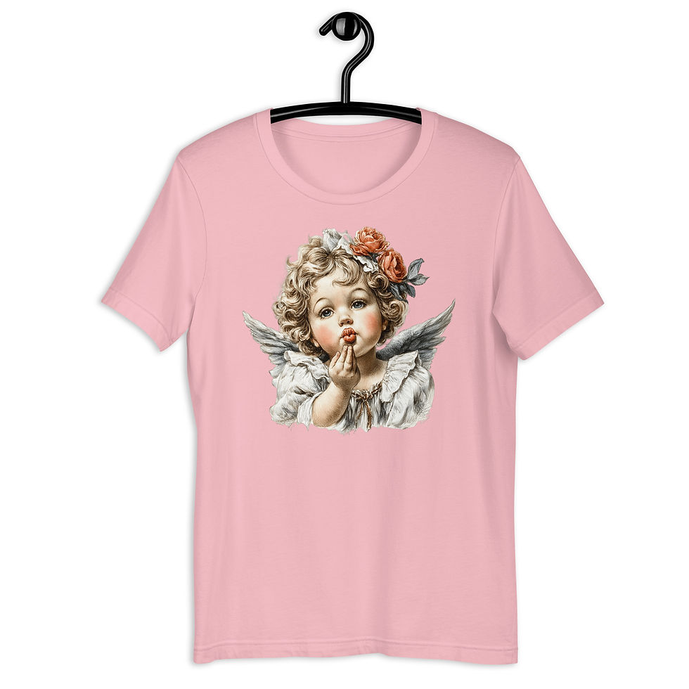 Thumbnail: Shabby Chic Cherub T-Shirt, Wearable Art, Artistic Gift, Victorian Angel 